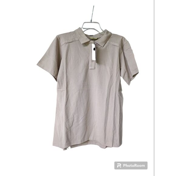 First Tactical Polo Women's Performance short Sleeve shirt Sz L NWT Khaki - Picture 1 of 4